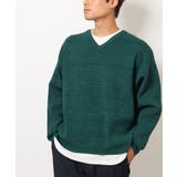 アゼ編みＶネックニット | a.v.v【MEN】 | 詳細画像1 
