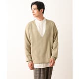 【洗濯機で洗える】Vネックニット | a.v.v【MEN】 | 詳細画像14 
