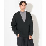 【洗濯機で洗える】Vネックニット | a.v.v【MEN】 | 詳細画像16 