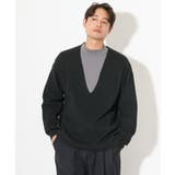 【洗濯機で洗える】Vネックニット | a.v.v【MEN】 | 詳細画像17 