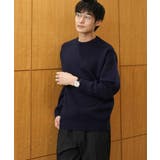 ネイビー | 【春まで使える】きれいめスウェットライクニットプルオーバー | a.v.v【MEN】