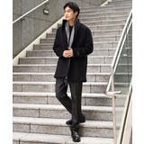 【軽いウールアウター】ウールライトビーバースタンドカラーコート(ミドル丈) | a.v.v【MEN】 | 詳細画像10