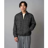 ブラック | 【洗濯機で洗える】ヘリンボーンツイード起毛ショートブルゾン | a.v.v【MEN】