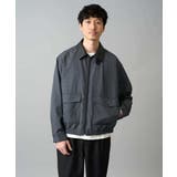 ネイビー | 【イージーケア 洗濯機で洗える 毛玉になりにくい】ワイドシルエットショートブルゾ… | a.v.v【MEN】