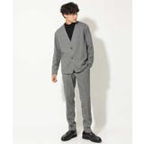 【洗濯機で洗える】ツイードストレッチノーカラージャケット(セットアップ可) | a.v.v【MEN】 | 詳細画像4