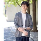 グレー | 【イージーケア 接触冷感】ブライト天竺シェイプジャケット【吸水速乾 UVカット】 | a.v.v【MEN】