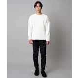 【洗濯機で洗える】モール幾何ジャカードクルーネックプルオーバー | a.v.v【MEN】 | 詳細画像5