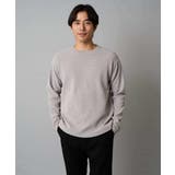 ライトグレー | 【洗濯機で洗える】モール幾何ジャカードクルーネックプルオーバー | a.v.v【MEN】