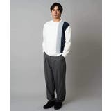 【イージーケア/洗濯機で洗える】フクレジャカード縦切替プルオーバー | a.v.v【MEN】 | 詳細画像2 