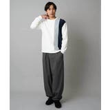 【イージーケア/洗濯機で洗える】フクレジャカード縦切替プルオーバー | a.v.v【MEN】 | 詳細画像3 