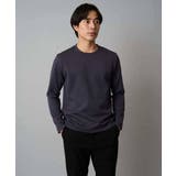 ダークグレー | バスケットジャカードクルーネックスマートTシャツ | a.v.v【MEN】