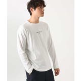 ホワイト | 【コットン100%】ミニロゴプリントロングTシャツ | a.v.v【MEN】