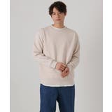 【毛玉になりにくい】幾何柄フクレジャカード クルーネックスウェット | a.v.v【MEN】 | 詳細画像20 