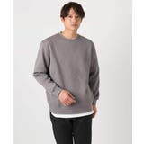 【毛玉になりにくい】幾何柄フクレジャカード クルーネックスウェット | a.v.v【MEN】 | 詳細画像22 