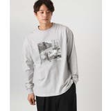 ライトグレー | 【コットン100%】PARISフォトプリントワイドシルエットロングTシャツ | a.v.v【MEN】