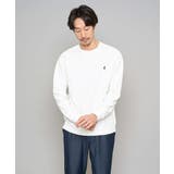 ホワイト | 【イージーケア 洗濯機で洗える 毛玉になりにくい】アゼダブルフェイス1ポイント刺… | a.v.v【MEN】