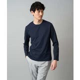 ネイビー | 【スマート/イージーケア/洗濯機で洗える/毛玉になりにくい】オーバルジャガード | a.v.v【MEN】