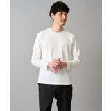 ホワイト | 【スマート/イージーケア/洗濯機で洗える/毛玉になりにくい】オーバルジャガード | a.v.v【MEN】