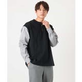 ハーフジップバックシャン切替クルーネックカットソー(デザテクシリーズ) | a.v.v【MEN】 | 詳細画像11