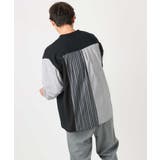 ハーフジップバックシャン切替クルーネックカットソー(デザテクシリーズ) | a.v.v【MEN】 | 詳細画像12