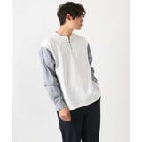 ハーフジップバックシャン切替クルーネックカットソー(デザテクシリーズ) | a.v.v【MEN】 | 詳細画像13