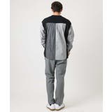 ハーフジップバックシャン切替クルーネックカットソー(デザテクシリーズ) | a.v.v【MEN】 | 詳細画像9