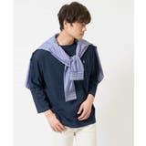 【接触冷感/毛玉になりにくい】エッフェル塔刺繍ボートネックカットソー | a.v.v【MEN】 | 詳細画像1 