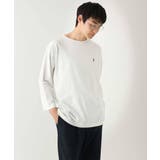 【接触冷感/毛玉になりにくい】エッフェル塔刺繍ボートネックカットソー | a.v.v【MEN】 | 詳細画像17 