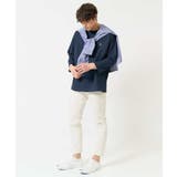 【接触冷感/毛玉になりにくい】エッフェル塔刺繍ボートネックカットソー | a.v.v【MEN】 | 詳細画像4 