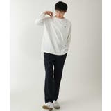 【接触冷感/毛玉になりにくい】エッフェル塔刺繍ボートネックカットソー | a.v.v【MEN】 | 詳細画像5 