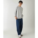 【接触冷感/毛玉になりにくい】エッフェル塔刺繍ボートネックカットソー | a.v.v【MEN】 | 詳細画像9 