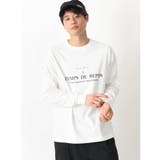 PARISロゴプリントセミワイドロングTシャツ | a.v.v【MEN】 | 詳細画像10 