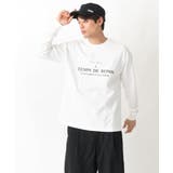 PARISロゴプリントセミワイドロングTシャツ | a.v.v【MEN】 | 詳細画像11 