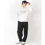 PARISロゴプリントセミワイドロングTシャツ | a.v.v【MEN】 | 詳細画像2 