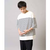 【綿100%】ボーダーワイドシルエット五分袖カットソー | a.v.v【MEN】 | 詳細画像10