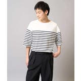 【綿100%】ボーダーワイドシルエット五分袖カットソー | a.v.v【MEN】 | 詳細画像11