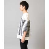 【綿100%】ボーダーワイドシルエット五分袖カットソー | a.v.v【MEN】 | 詳細画像13