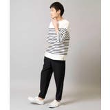 【綿100%】ボーダーワイドシルエット五分袖カットソー | a.v.v【MEN】 | 詳細画像4