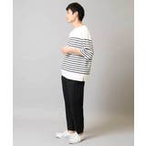 【綿100%】ボーダーワイドシルエット五分袖カットソー | a.v.v【MEN】 | 詳細画像5