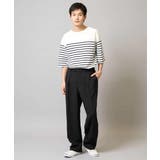 【綿100%】ボーダーワイドシルエット五分袖カットソー | a.v.v【MEN】 | 詳細画像6