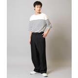 【綿100%】ボーダーワイドシルエット五分袖カットソー | a.v.v【MEN】 | 詳細画像8