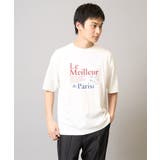 ホワイト | 【接触冷感/綿100%】イラストレーターコラボプリンワイドシルエットカットソー | a.v.v【MEN】