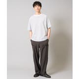 【接触冷感】細ボーダーセミワイドシルエットカットソー | a.v.v【MEN】 | 詳細画像2