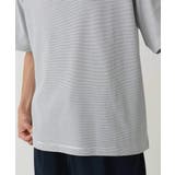 【接触冷感】細ボーダーセミワイドシルエットカットソー | a.v.v【MEN】 | 詳細画像37