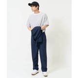 【接触冷感】細ボーダーセミワイドシルエットカットソー | a.v.v【MEN】 | 詳細画像7