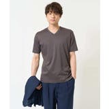 【接触冷感/UVカット/毛玉になりにくい】シルケットスムースVネックカットソー | a.v.v【MEN】 | 詳細画像19