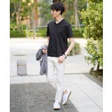 【接触冷感/UVカット/毛玉になりにくい】シルケットスムースVネックカットソー | a.v.v【MEN】 | 詳細画像37