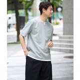 【速乾/接触冷感】梨地フェイクレイヤードカットソー | a.v.v【MEN】 | 詳細画像1