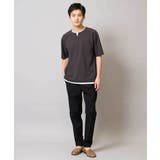 【速乾/接触冷感】梨地フェイクレイヤードカットソー | a.v.v【MEN】 | 詳細画像16