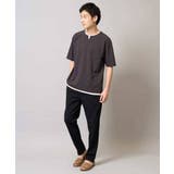 【速乾/接触冷感】梨地フェイクレイヤードカットソー | a.v.v【MEN】 | 詳細画像17